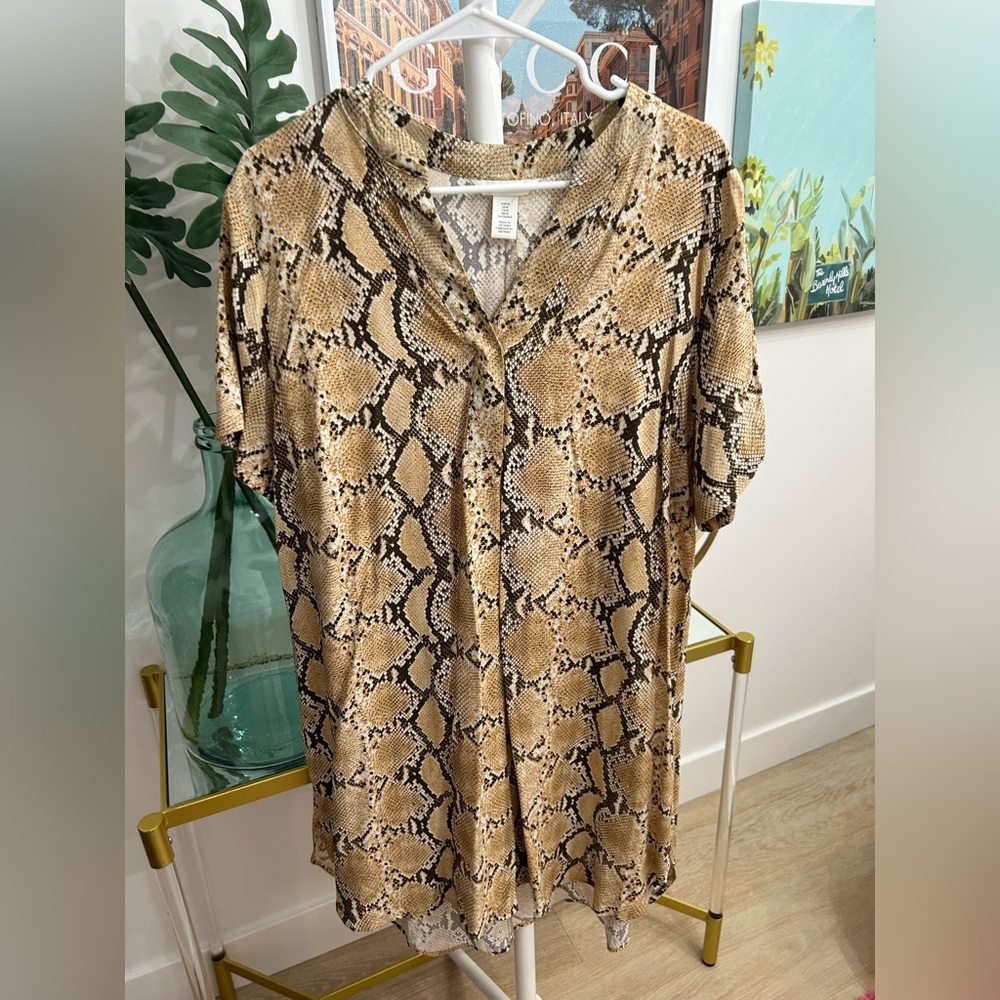 H&M Snake Print Dress - Brown and Black